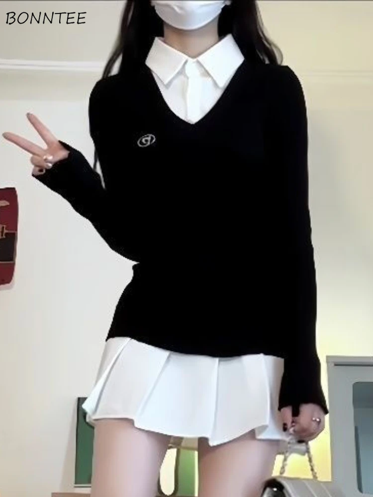 Patchwork Dresses Women A-line Slim Fit Design Spring Korean Style College Vintage All-match Students Fashion Girls Streetwear
Patchwork Dresses Women A-line Slim Fit Design Spring Korean Style College Vintage All-match Students Fashion Girls Streetwear