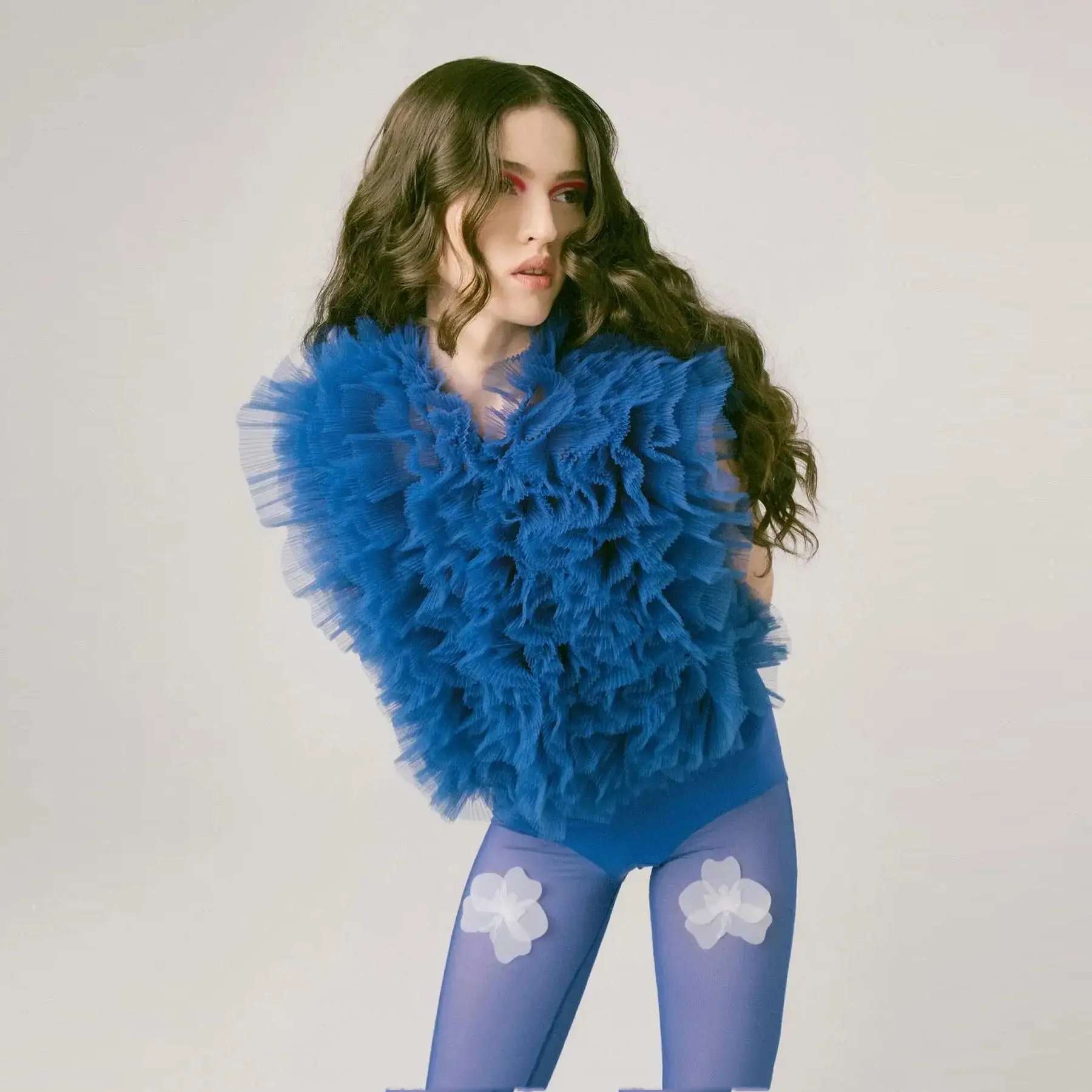 Trendy Puffy Layered Tulle Jacket Navy Blue Women Vest Lush Sleeveless Fluffy Ruffled Tops Girls Women
Trendy Puffy Layered Tulle Jacket Navy Blue Women Vest Lush Sleeveless Fluffy Ruffled Tops Girls Women