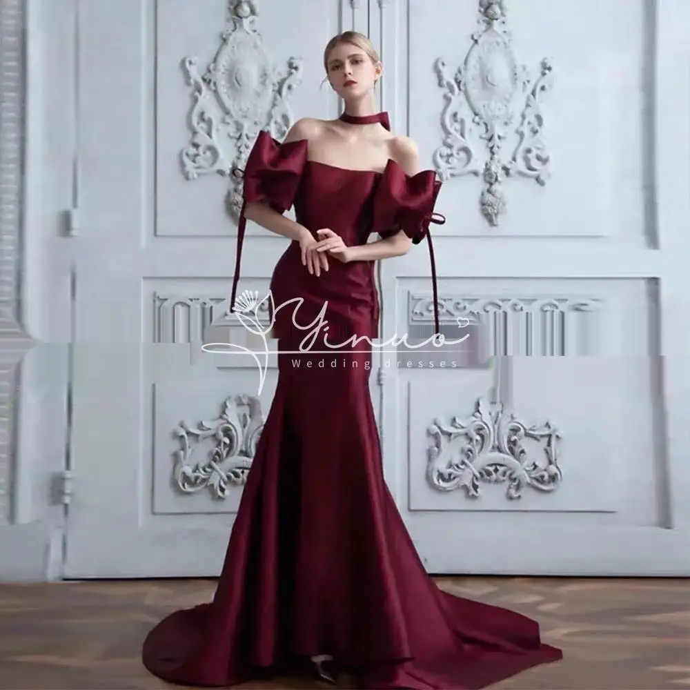 Laxsesu Elegant Evening Dresses Burgundy Long Mermaid Formal Prom Dress 2025 Big Bow Sleeves Cocktail Party Gown
Laxsesu Elegant Evening Dresses Burgundy Long Mermaid Formal Prom Dress 2025 Big Bow Sleeves Cocktail Party Gown