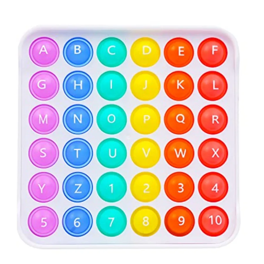 Pop it Fidget Sensory Learning Toy with ALPHABET and NUMBERS for TODDLERS and AUTISTIC,Ideal for Learning at Home, School, and
Pop it Fidget Sensory Learning Toy with ALPHABET and NUMBERS for TODDLERS and AUTISTIC,Ideal for Learning at Home, School, and