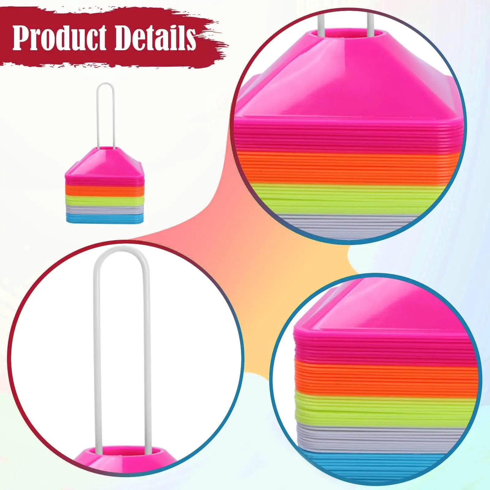 Soccer Training Cones Bright Color Marker Set Sports Field Disc Obstacle PE Plastic Cones for Kids Practice
Soccer Training Cones Bright Color Marker Set Sports Field Disc Obstacle PE Plastic Cones for Kids Practice