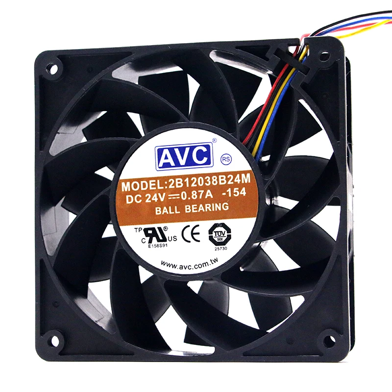 AVC 2B12038B24M DC 24 В 0,87 А 120x120x38 мм 4-проводной охлаждающий вентилятор для сервера
AVC 2B12038B24M DC 24 В 0,87 А 120x120x38 мм 4-проводной охлаждающий вентилятор для сервера