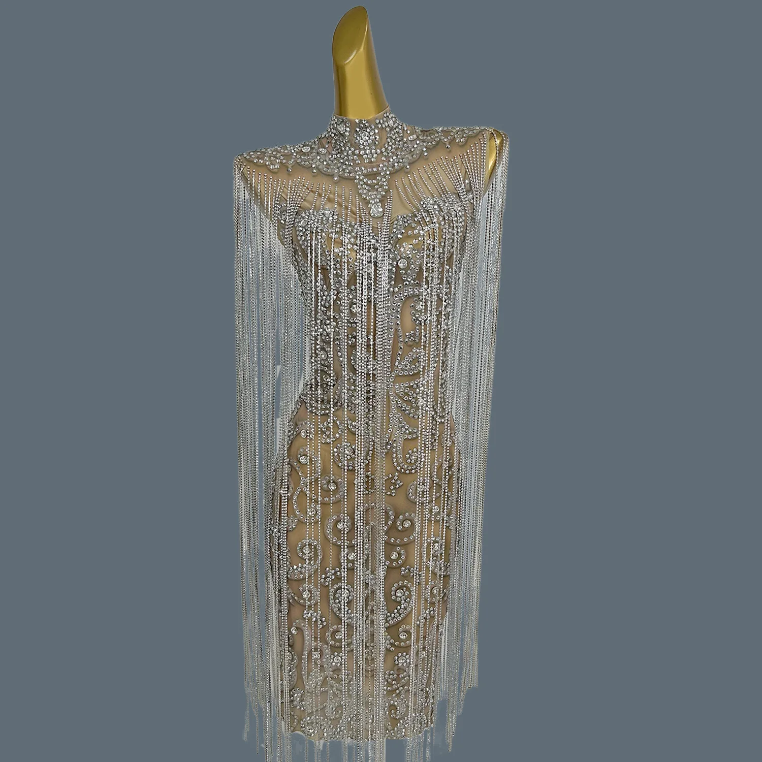 Luxury Sparkly Rhinestone Evening Dress High-end Tassel Cocktail Party Formal Dress Sexy Women Birthday Photo Shoot Wear Yulian
Luxury Sparkly Rhinestone Evening Dress High-end Tassel Cocktail Party Formal Dress Sexy Women Birthday Photo Shoot Wear Yulian