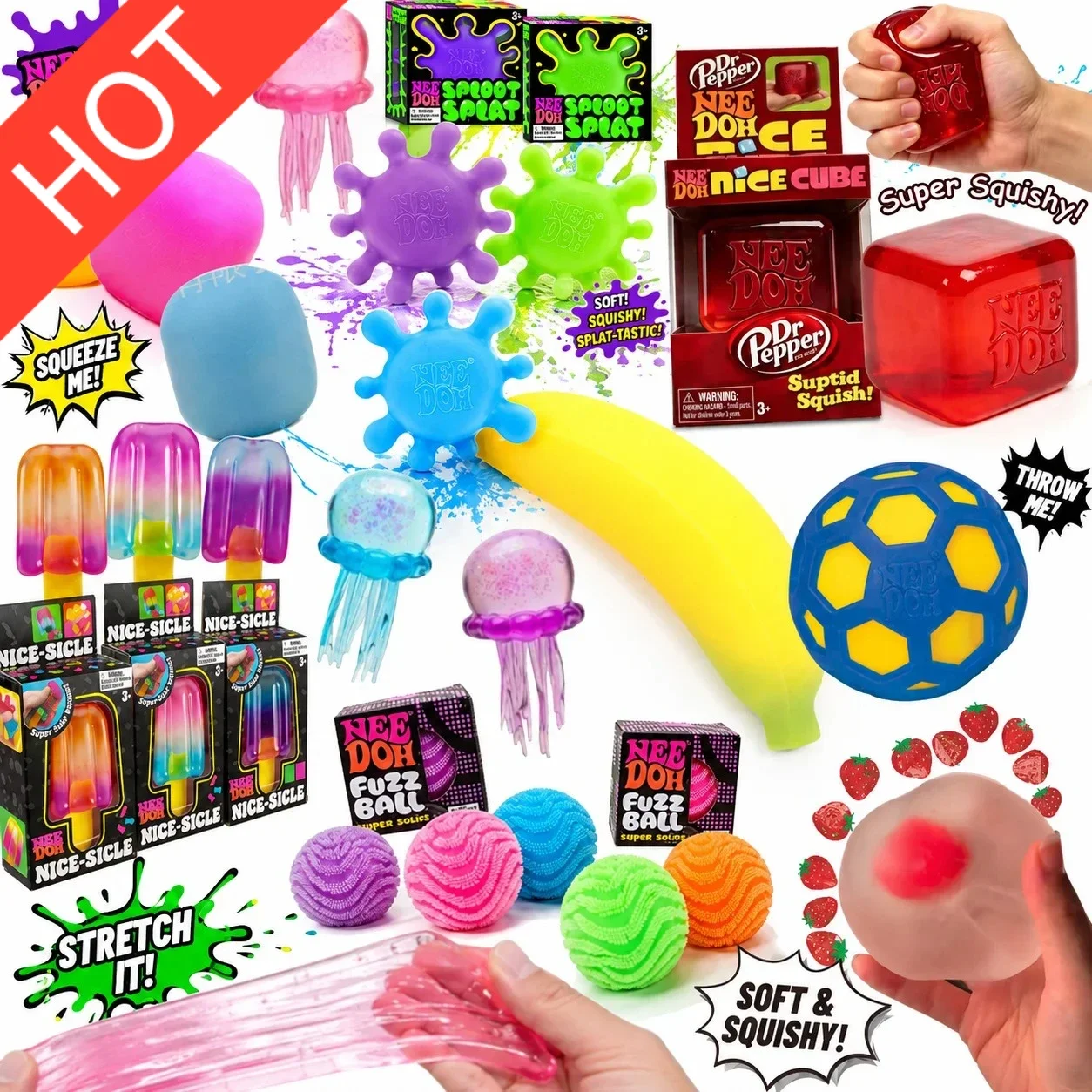 Random Squishy Toy Set Stress Relief Sensory Fidget Toys Soft Squeeze Mochi Ball Cube Banana Kids Gift Pack
Random Squishy Toy Set Stress Relief Sensory Fidget Toys Soft Squeeze Mochi Ball Cube Banana Kids Gift Pack