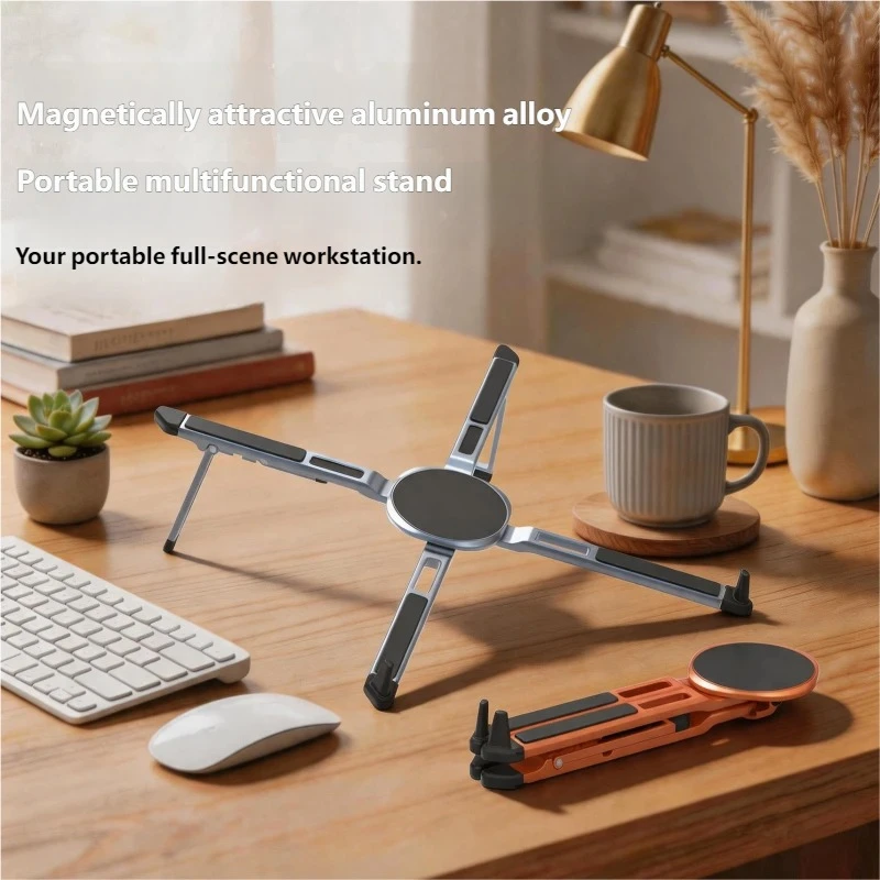 Magnetic Phone Mount Aluminum Alloy Foldable Tripod Stand Portable Desktop Stand for Smartphones Tablets Laptops
Magnetic Phone Mount Aluminum Alloy Foldable Tripod Stand Portable Desktop Stand for Smartphones Tablets Laptops