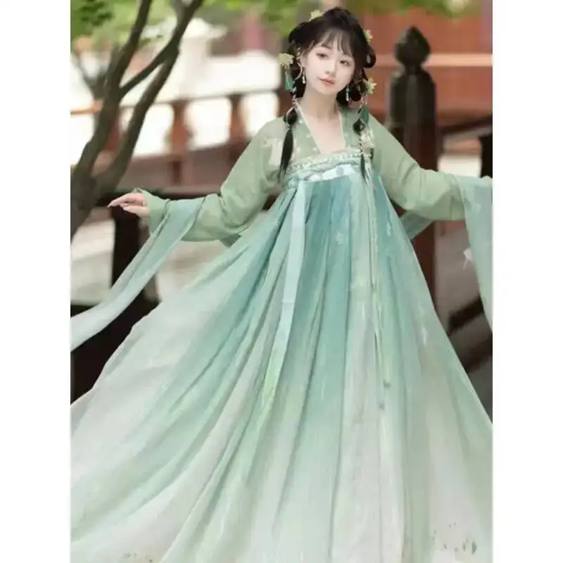 Women New Fashion Traditional Hanfu Cosplay Chinese Style Tang Ming Dynasty Folk Dance Costumes Improved Fairy Dress
Women New Fashion Traditional Hanfu Cosplay Chinese Style Tang Ming Dynasty Folk Dance Costumes Improved Fairy Dress