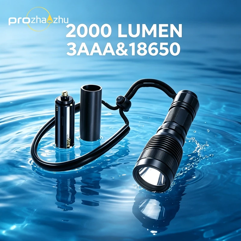 PROZHAOZHU DL-B03 2000LM Technical Diving Flashlight IP68 150M Waterproof Rotary Switch 3AAA 18650 Battery
PROZHAOZHU DL-B03 2000LM Technical Diving Flashlight IP68 150M Waterproof Rotary Switch 3AAA 18650 Battery