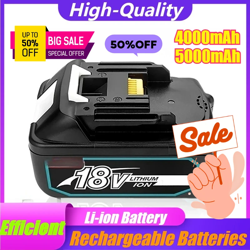 4000mAh 5000mAh for Makita 18V Lithium-Ion Battery Power Tools Including Electric Wrenches Angle Grinders with Large Capacity
4000mAh 5000mAh for Makita 18V Lithium-Ion Battery Power Tools Including Electric Wrenches Angle Grinders with Large Capacity