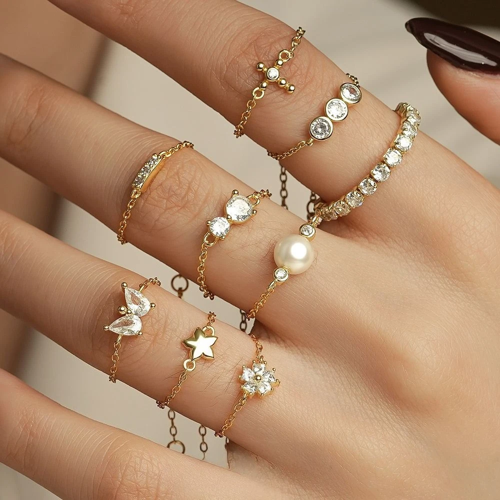 CCFJOYAS стерлингового серебра 925 пробы сверкающее кольцо-цепочка с кубическим цирконием для женщин 18-каратное позолоченное регулируемое кольцо ювелирные изделия оптом
CCFJOYAS стерлингового серебра 925 пробы сверкающее кольцо-цепочка с кубическим цирконием для женщин 18-каратное позолоченное регулируемое кольцо ювелирные изделия оптом