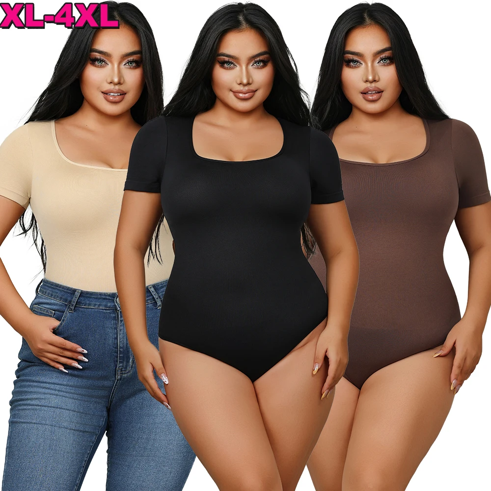 Square Neck Shapewear Bodysuit Plus Size Women Sexy Thong Body Shaper Lingerie Short Sleeve Tummy Control Fashion Streetwear New
Square Neck Shapewear Bodysuit Plus Size Women Sexy Thong Body Shaper Lingerie Short Sleeve Tummy Control Fashion Streetwear New