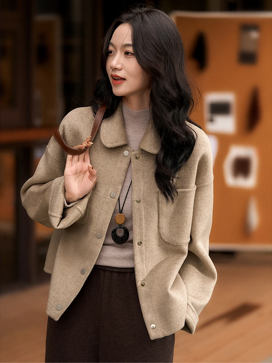 Двустороннее шерстяное пальто Xhange из шелка и шерсти, модное, теплое, с длинными рукавами, на осень-зиму, цвет мусс-овсянка, с открытым передом
Двустороннее шерстяное пальто Xhange из шелка и шерсти, модное, теплое, с длинными рукавами, на осень-зиму, цвет мусс-овсянка, с открытым передом