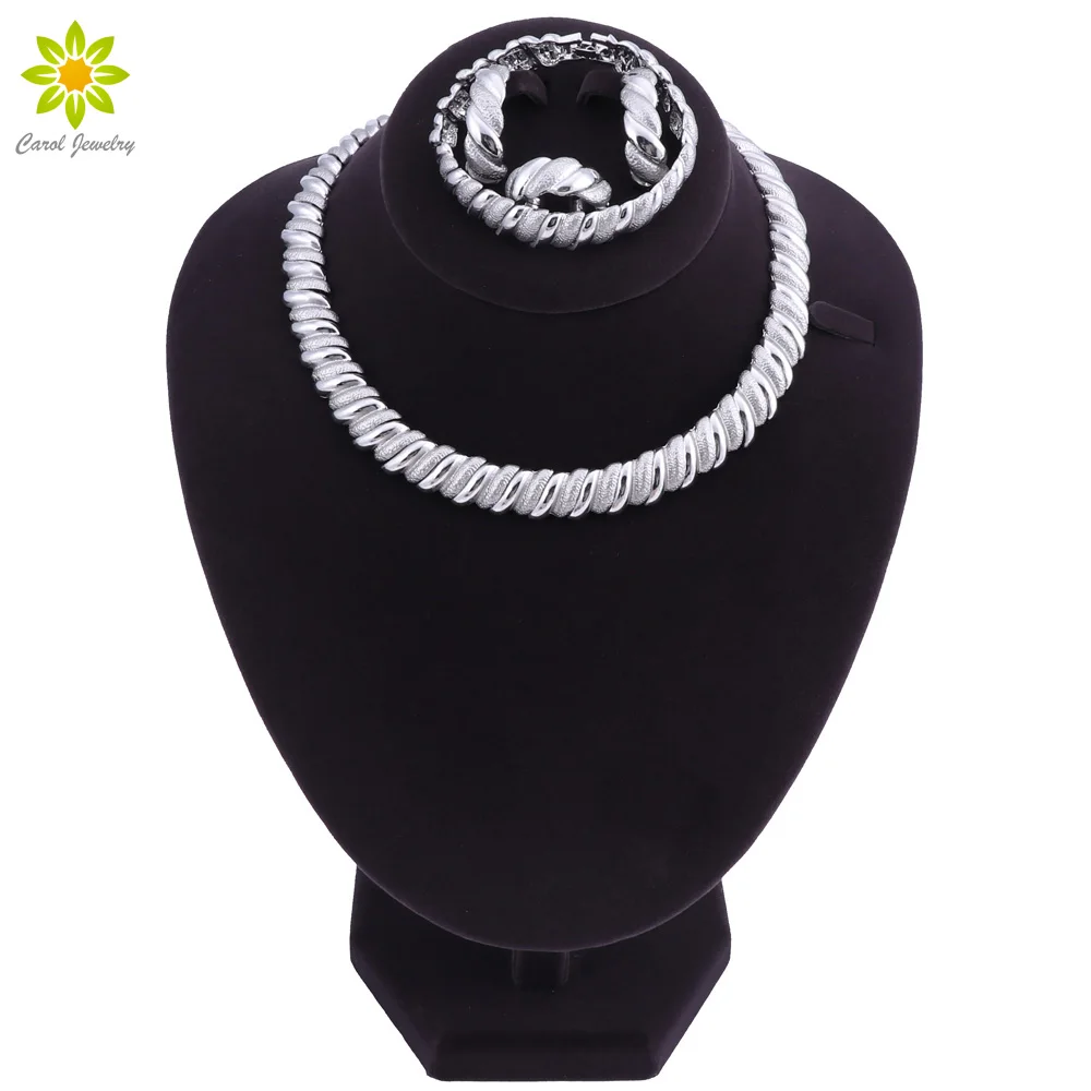 Silver Color Jewelry Sets African Nigeria Beads Dubai Jewellery Set Women Wedding Bridal Turkish Choker Costume Jewelry Set
Silver Color Jewelry Sets African Nigeria Beads Dubai Jewellery Set Women Wedding Bridal Turkish Choker Costume Jewelry Set