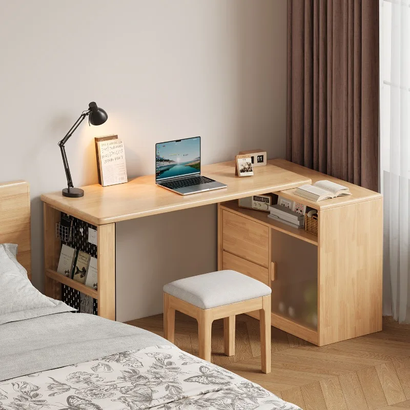 HYS solid wood corner desk with bucket cabinet integrated bookcase small apartment bedroom home study student computer desk
HYS solid wood corner desk with bucket cabinet integrated bookcase small apartment bedroom home study student computer desk