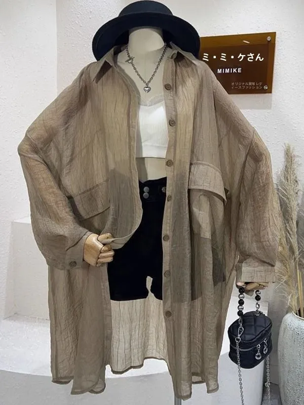 plus Size Casual Loose Sun Protection Long Sleeve Shirt Women's Fashionable Outerwear Anti-Uv Jacket for Heavy Women
plus Size Casual Loose Sun Protection Long Sleeve Shirt Women's Fashionable Outerwear Anti-Uv Jacket for Heavy Women