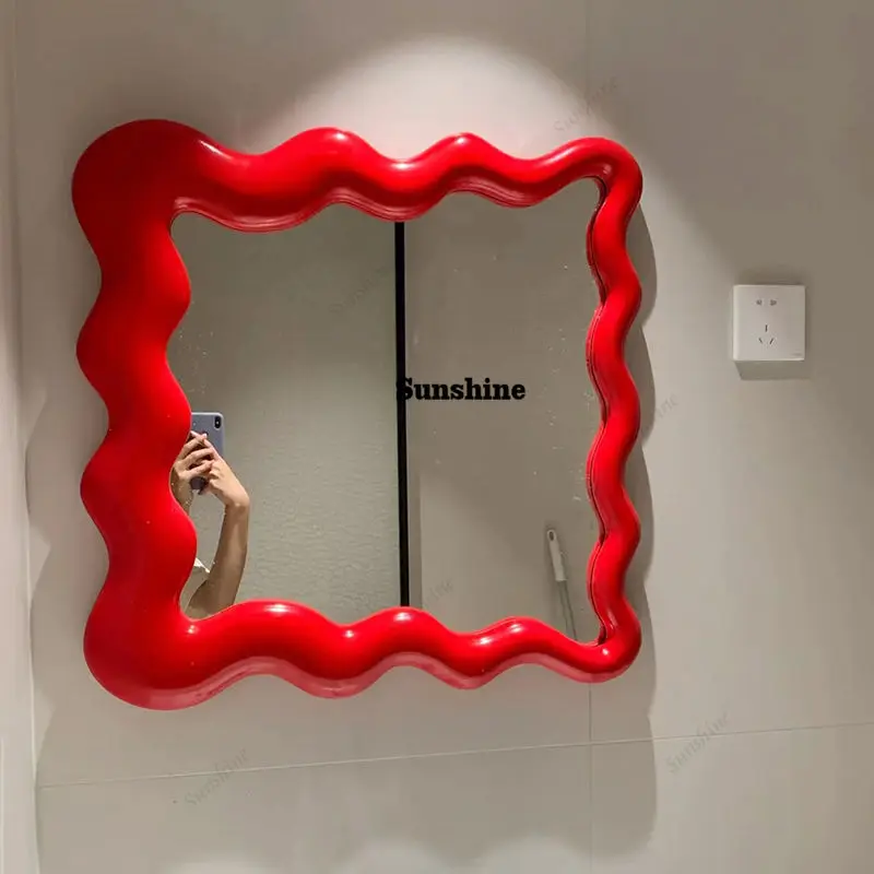 Exquisite Simple Wave - like Mirror, Wall - hung for Bathroom, Ideal as Cream Cloud Bedroom Makeup & Art Decor Piece
Exquisite Simple Wave - like Mirror, Wall - hung for Bathroom, Ideal as Cream Cloud Bedroom Makeup & Art Decor Piece