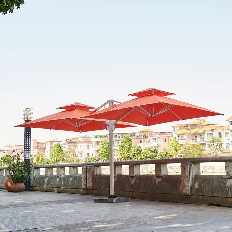 Высококачественный алюминиевый двусторонний зонт для кафе и сада, уличный парасоль для промоакций
Высококачественный алюминиевый двусторонний зонт для кафе и сада, уличный парасоль для промоакций