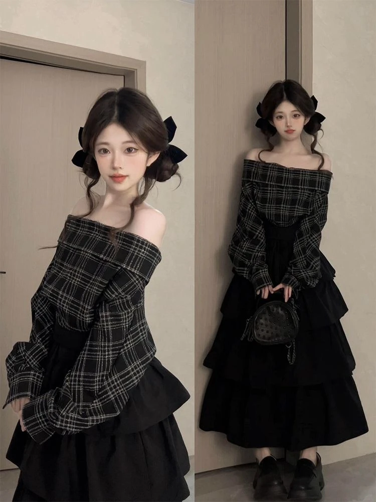 Y2k Aesthetic Slash Neck Plaid Vintage 2025 Women Blouse Streetwear Fairy Grunge Blusas Harajuku Autumn Lantern Slleeve Shirt
Y2k Aesthetic Slash Neck Plaid Vintage 2025 Women Blouse Streetwear Fairy Grunge Blusas Harajuku Autumn Lantern Slleeve Shirt