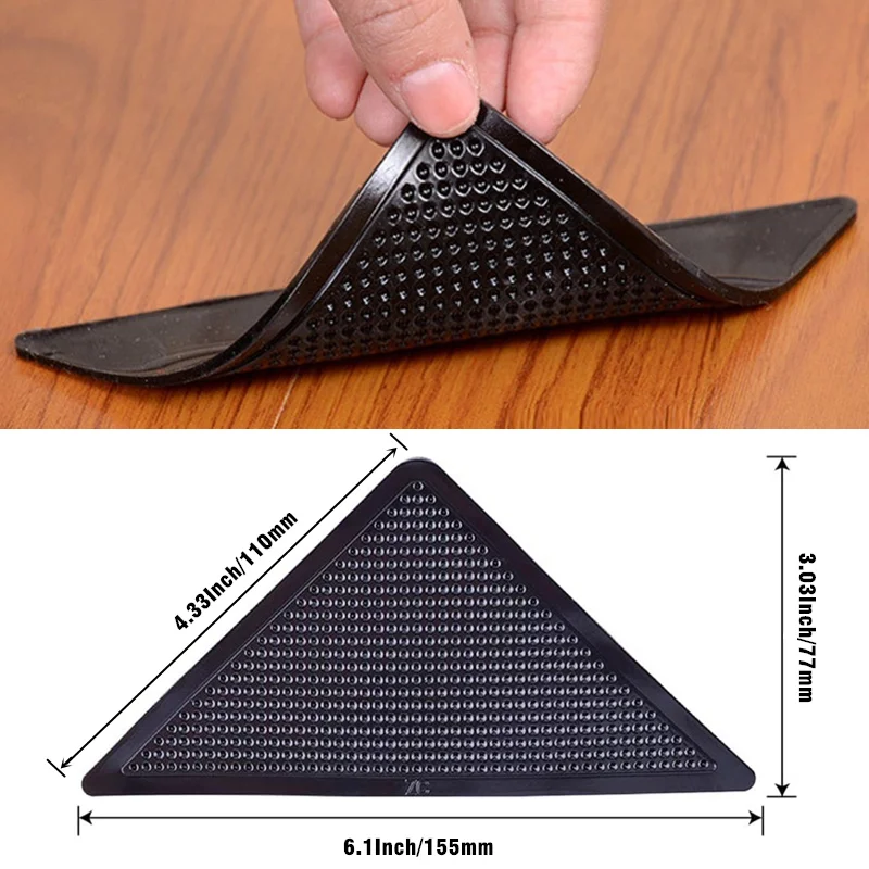 4Pcs8pcs/set Triangle Washable Reusable Rug Gripper Anti-skid Rubber Mat Non Slip Patch Tape for Tile Floors Carpets Corners Pad
4Pcs8pcs/set Triangle Washable Reusable Rug Gripper Anti-skid Rubber Mat Non Slip Patch Tape for Tile Floors Carpets Corners Pad