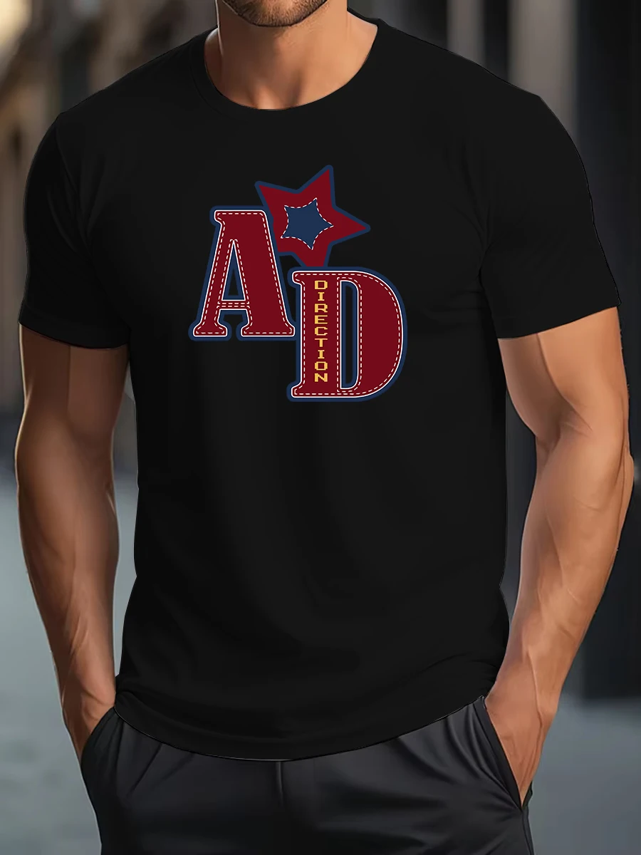 Men's summer 100% cotton casual loose letter printed sports round neck short sleeved T-shirt
Men's summer 100% cotton casual loose letter printed sports round neck short sleeved T-shirt