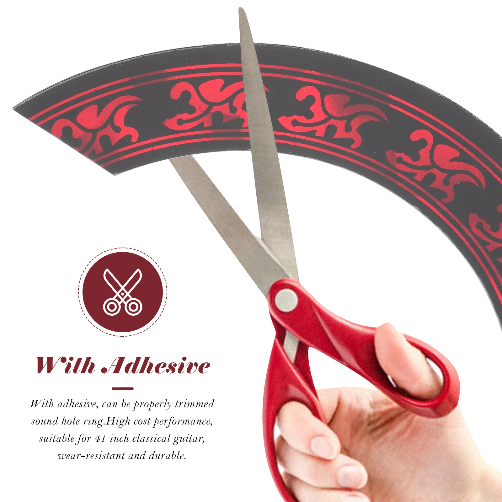 Solid Veneer Acoustic Classical Guitar Sound Hole Rosette Durable Inlay Sticker for Musical Instrument Accessories
Solid Veneer Acoustic Classical Guitar Sound Hole Rosette Durable Inlay Sticker for Musical Instrument Accessories