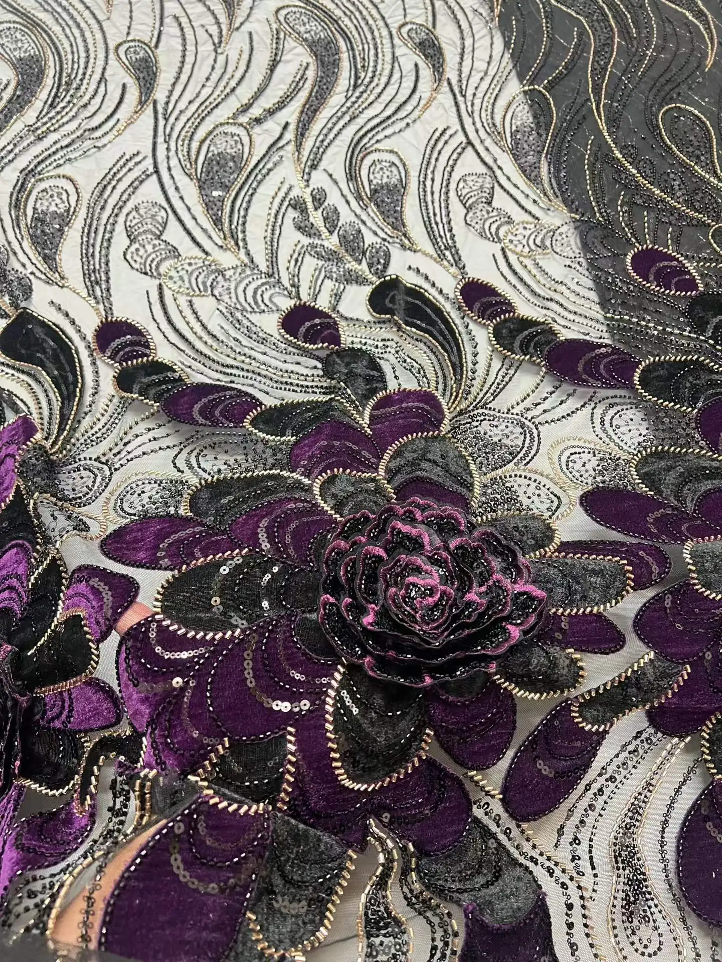 Nigerian Velvet Lace Fabric 2026 High Quality Sequins African Mesh Flower Lace Fabric Nigerian Lace for Women Wedding Dress Sew
Nigerian Velvet Lace Fabric 2026 High Quality Sequins African Mesh Flower Lace Fabric Nigerian Lace for Women Wedding Dress Sew