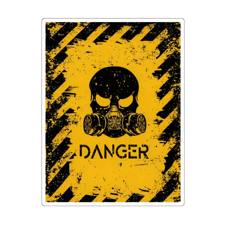 DANGER Warning Sign Sticker Gas Mask Skull Poster Vintage Decals Vinyl Matte Pegatinas for Car Motorcycle Helmets Laptop Phone
DANGER Warning Sign Sticker Gas Mask Skull Poster Vintage Decals Vinyl Matte Pegatinas for Car Motorcycle Helmets Laptop Phone