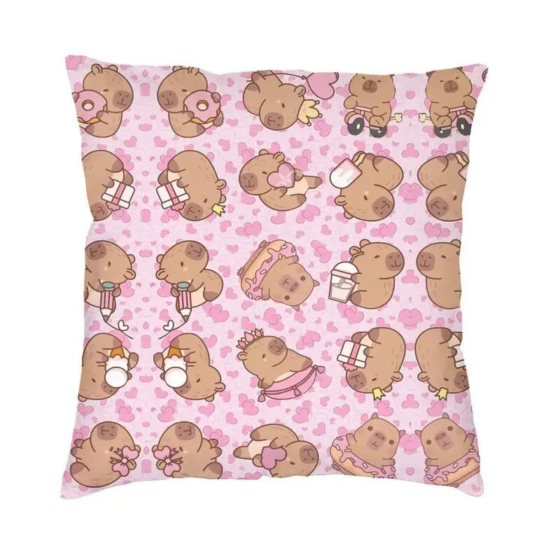 Custom Cute Capybara Cushion Cover 45x45cm Home Decorative Print Throw Pillow Case for Living Room Double-sided
Custom Cute Capybara Cushion Cover 45x45cm Home Decorative Print Throw Pillow Case for Living Room Double-sided