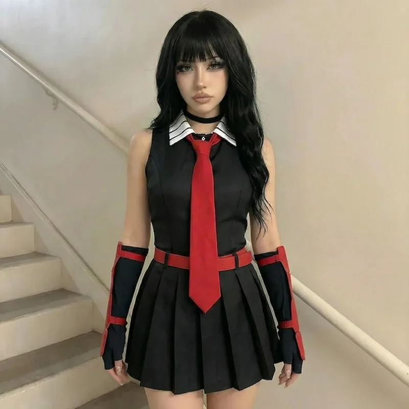 Anime Akame Cosplay Costume Black Dress School Uniform Skirt JK with Accessories Full Set for Women Theme Party
Anime Akame Cosplay Costume Black Dress School Uniform Skirt JK with Accessories Full Set for Women Theme Party