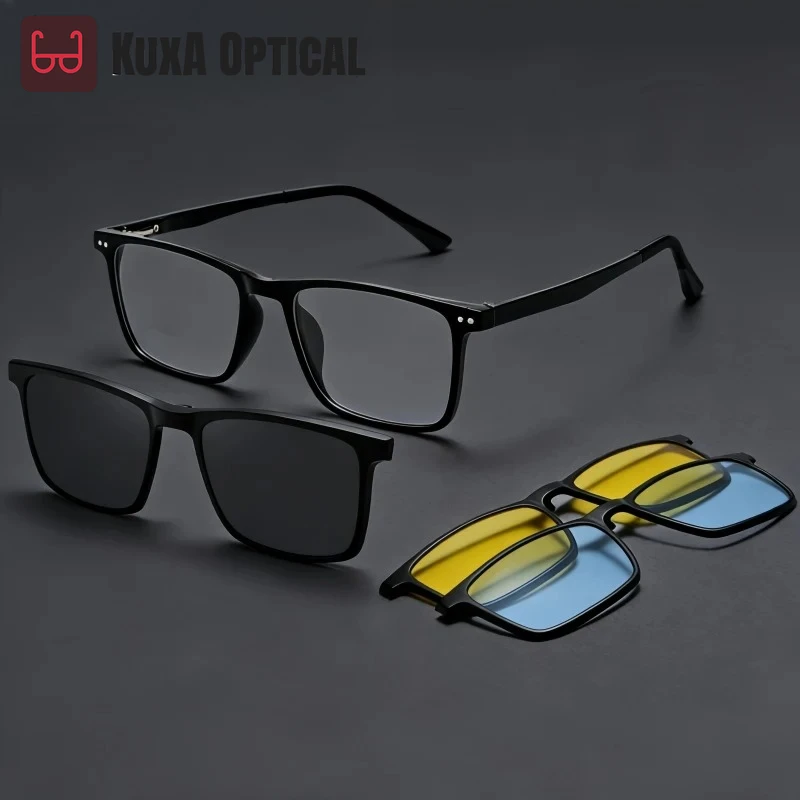 XUKA Men's and Women's Square Eyeglasses Frame Fashionable Polarized Magnetic Clip Retro Driving UV Protection Glasses 6202
XUKA Men's and Women's Square Eyeglasses Frame Fashionable Polarized Magnetic Clip Retro Driving UV Protection Glasses 6202
