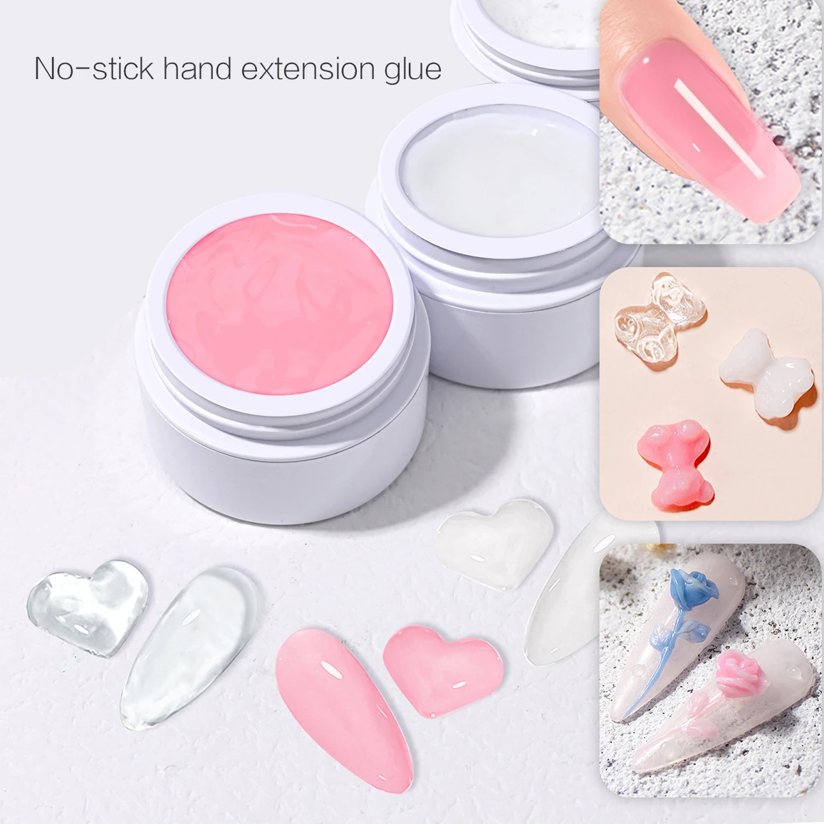 Solid Nail Extension Gel Non-stick Hand Phototherapy UV/LED Glue Quick Building Gel Strong Plasticity Q-elasticity 15ml
Solid Nail Extension Gel Non-stick Hand Phototherapy UV/LED Glue Quick Building Gel Strong Plasticity Q-elasticity 15ml