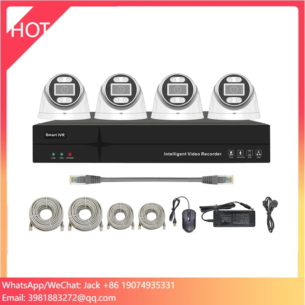 4K 8MP Security POE Camera NVR System 4CH NVR IVR Smart AI Intelligent CCTV Camera Kit Color Indoor Audio Video Surveillance Set
4K 8MP Security POE Camera NVR System 4CH NVR IVR Smart AI Intelligent CCTV Camera Kit Color Indoor Audio Video Surveillance Set