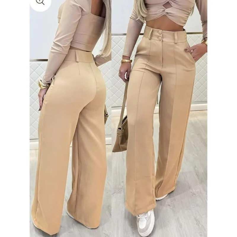 Новые минималистичные широкие брюки с двойным рядом пуговиц от Aliexpress Cross-border — незаменимый элемент гардероба для стильных и элегантных образов на каждый день.
Новые минималистичные широкие брюки с двойным рядом пуговиц от Aliexpress Cross-border — незаменимый элемент гардероба для стильных и элегантных образов на каждый день.