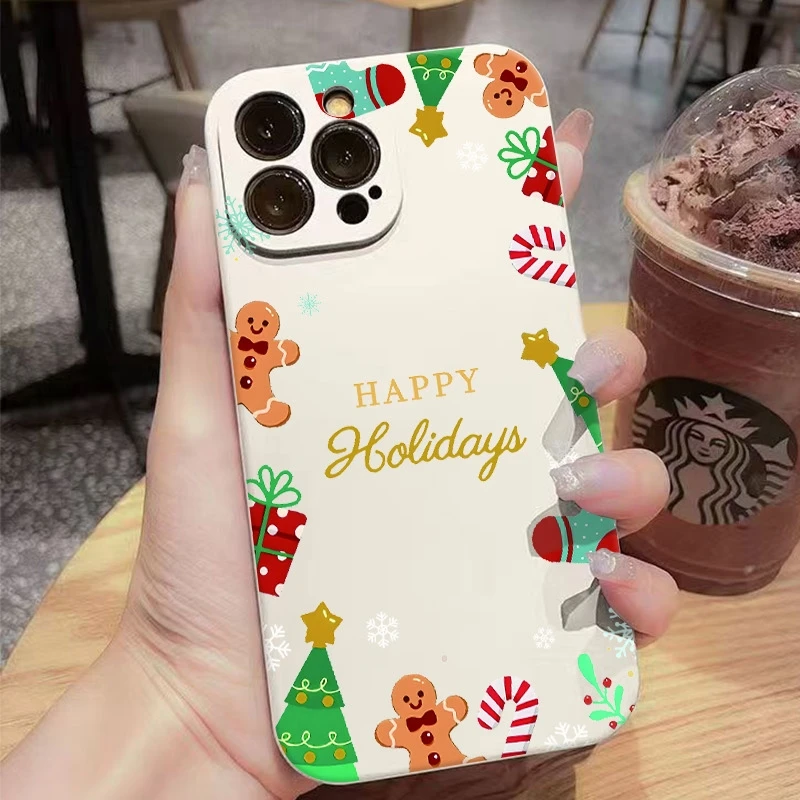 Christmas Gingerbread Man Phone Case For iPhone 16 15 11 12 14 13 Pro Max Mini X XS XR 7 8 Plus SE4 16E Shockproof Cover Fundas
Christmas Gingerbread Man Phone Case For iPhone 16 15 11 12 14 13 Pro Max Mini X XS XR 7 8 Plus SE4 16E Shockproof Cover Fundas