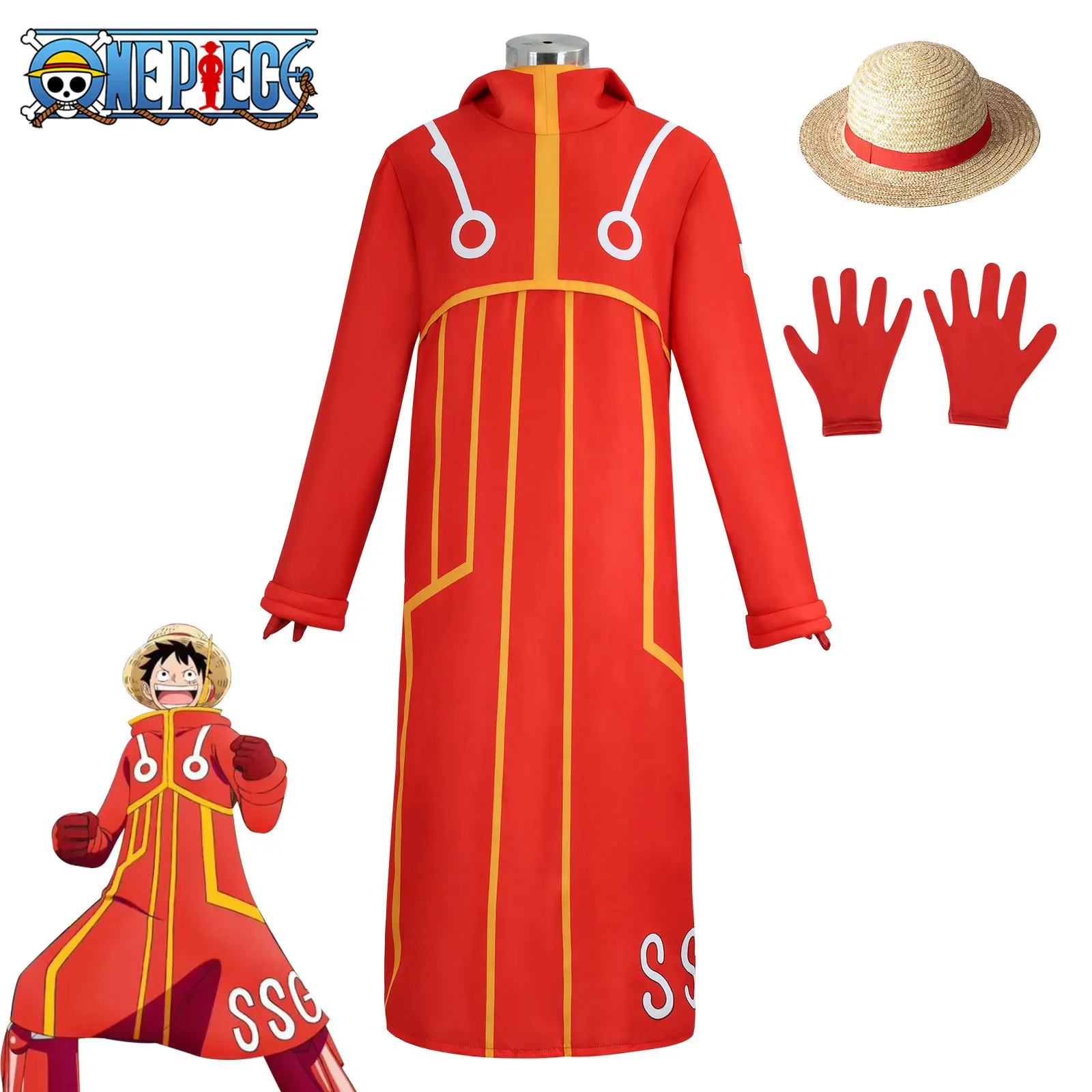 Anime Egghead Island Monkey D Luffy Robe Cosplay Costume Luffy Jacket Hat Coat Suit Halloween Comic-Con party role play Outfit
Anime Egghead Island Monkey D Luffy Robe Cosplay Costume Luffy Jacket Hat Coat Suit Halloween Comic-Con party role play Outfit