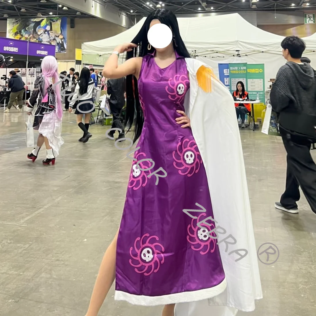 Boa Cosplay Hancock Purple Chi-pao Costume Purple Sleeveless Dress Pink Skull Print High Collar Wig Full Set Halloween Roleplay
Boa Cosplay Hancock Purple Chi-pao Costume Purple Sleeveless Dress Pink Skull Print High Collar Wig Full Set Halloween Roleplay