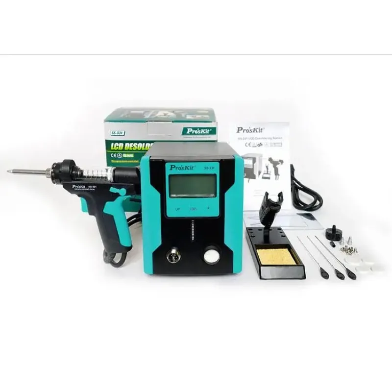 Pro'sKit SS-331H ESD LCD Digital Electric Desoldering Pump BGA Desoldering Suction Vacuum Solder Sucker Gun Auto Sleep 110v/220v
Pro'sKit SS-331H ESD LCD Digital Electric Desoldering Pump BGA Desoldering Suction Vacuum Solder Sucker Gun Auto Sleep 110v/220v