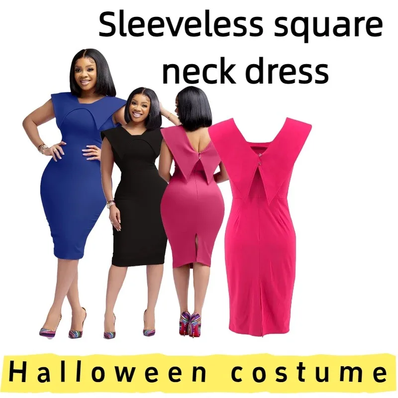 Women's Sleeveless Square Neck Hem Dress for Casual Outings Weekend Parties Evening Gatherings Formal Events
Women's Sleeveless Square Neck Hem Dress for Casual Outings Weekend Parties Evening Gatherings Formal Events