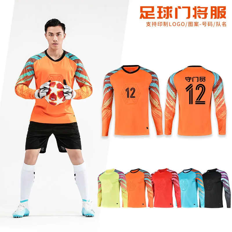 Goalkeeper Goalie Set Custom Men'S Long Sleeve Sponge Jersey Goal Training Competition Uniform Xunli
Goalkeeper Goalie Set Custom Men'S Long Sleeve Sponge Jersey Goal Training Competition Uniform Xunli