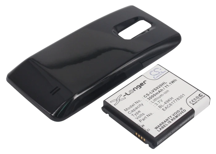 3000mAh Battery BL-49KH, EAC61778301 for LG/Verizon Spectrum, Spectrum VS920, Spectrum VS920 4G LTE, VS920
3000mAh Battery BL-49KH, EAC61778301 for LG/Verizon Spectrum, Spectrum VS920, Spectrum VS920 4G LTE, VS920