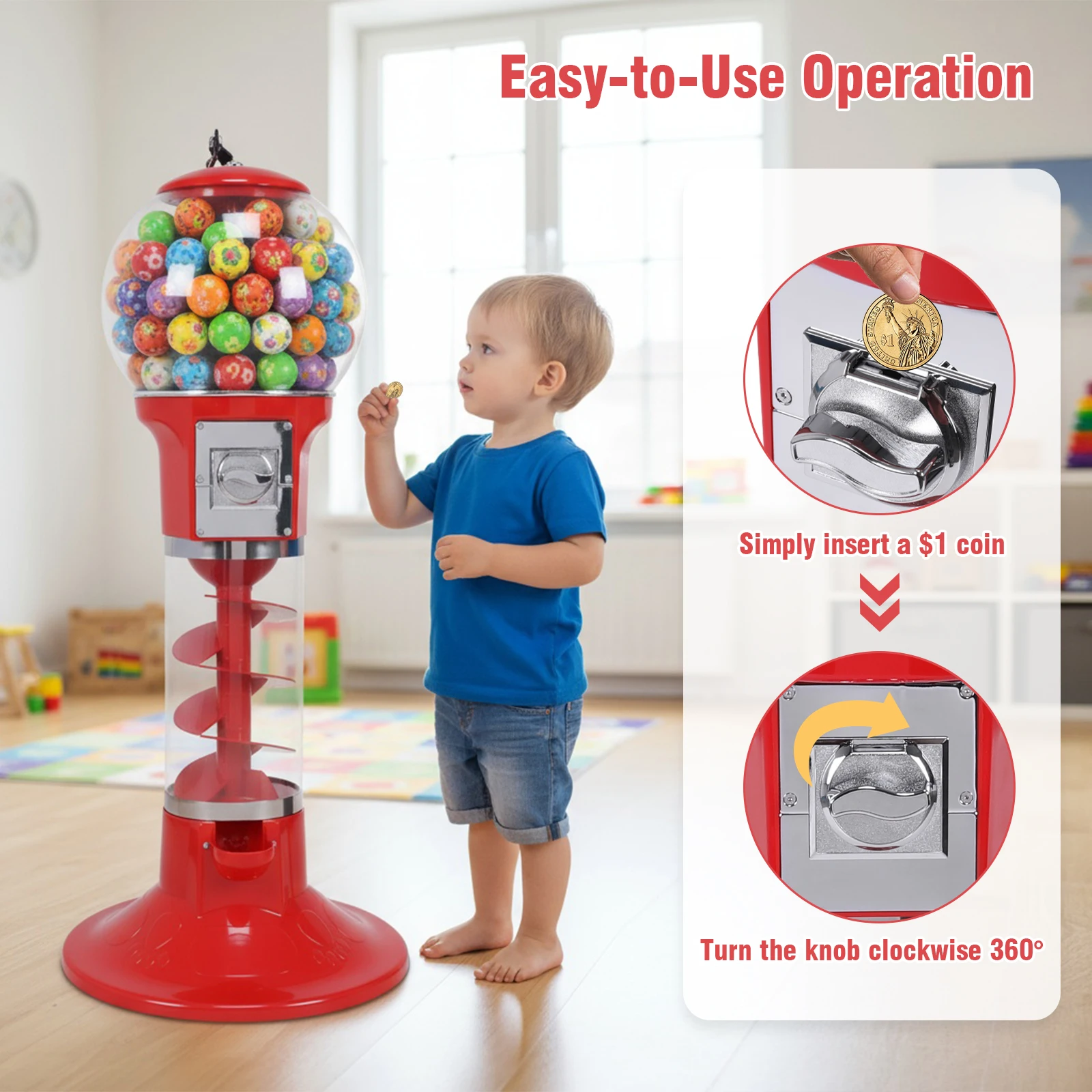 Big Spiral Gumball Bank with Stand Creative Twister Machine Large Capacity Bounce Ball Vending Tool for Shopping Mall Decoration
Big Spiral Gumball Bank with Stand Creative Twister Machine Large Capacity Bounce Ball Vending Tool for Shopping Mall Decoration