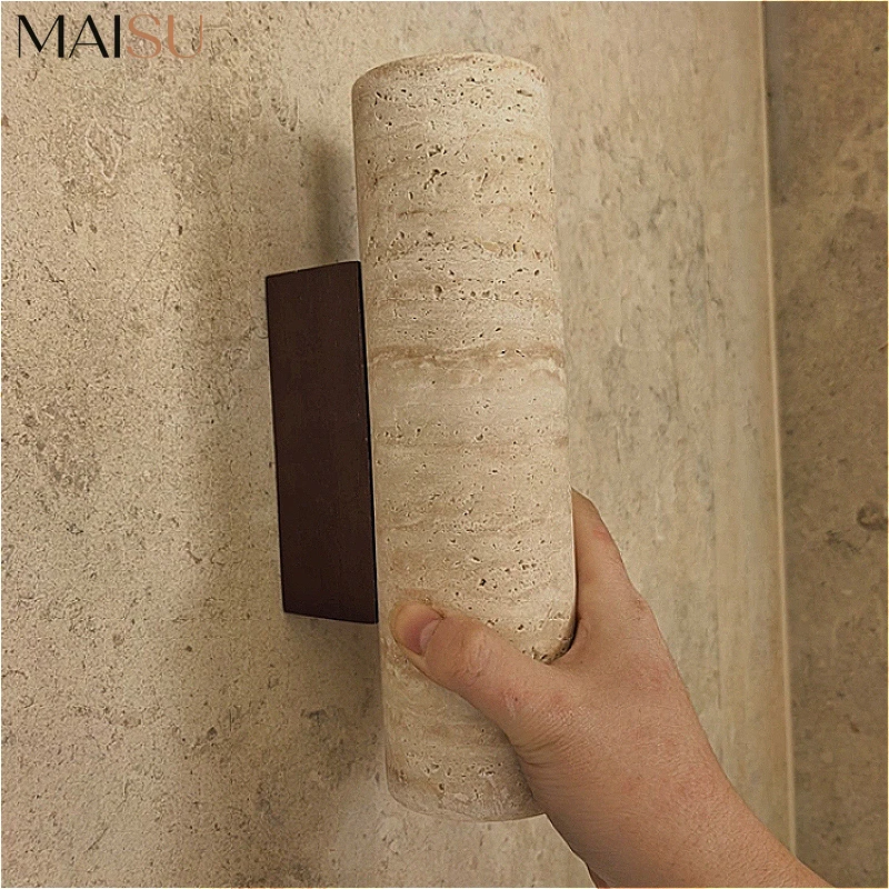 MAISU Wabi Sabi Yellow Travertine Wall Lamp Vintage Stone and Wood Sconce Light for Bedroom Bedside Living Room Stair Home Decor
MAISU Wabi Sabi Yellow Travertine Wall Lamp Vintage Stone and Wood Sconce Light for Bedroom Bedside Living Room Stair Home Decor