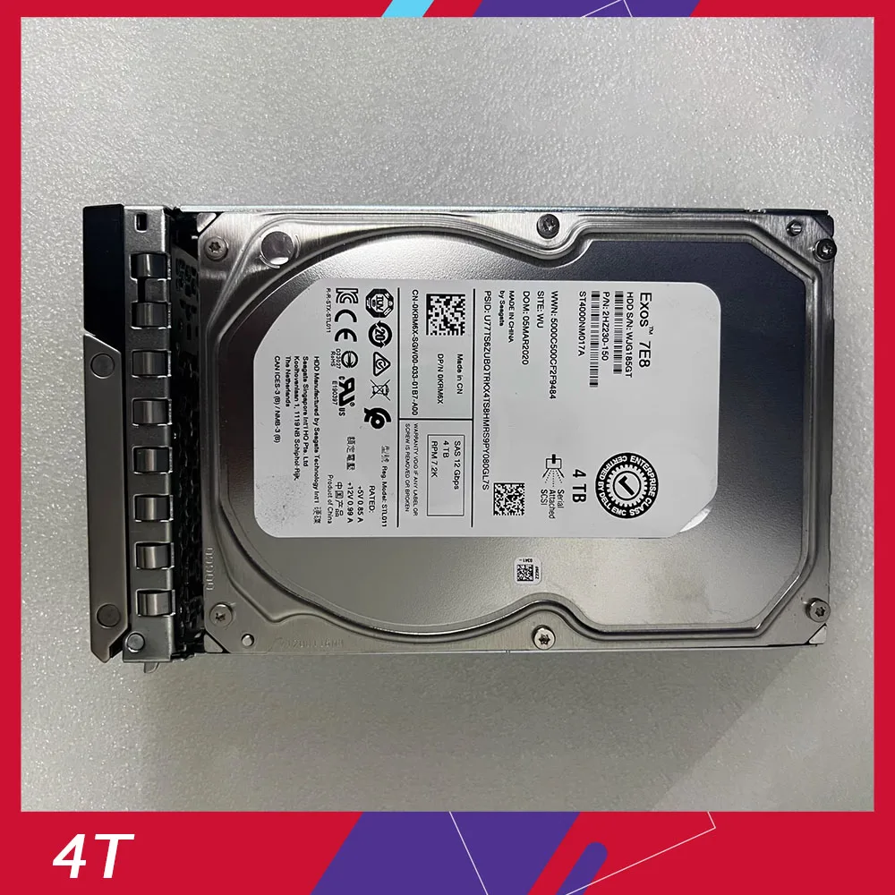 For Dell Server hard disk 4TB SAS 12 Gbps RPM 7.2K 7E8 ST400NM017A 0KRM6X KRM6X
For Dell Server hard disk 4TB SAS 12 Gbps RPM 7.2K 7E8 ST400NM017A 0KRM6X KRM6X