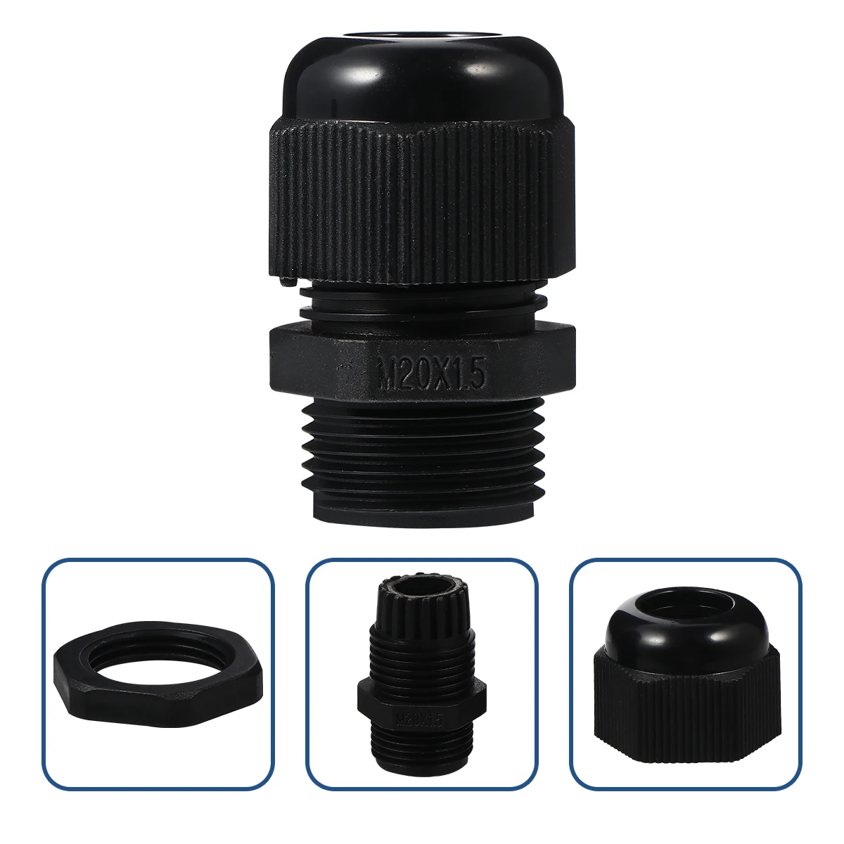 50pcs M20PA Black Waterproof Cable Glands Connector Durable Nylon Gran Head Terminal Outdoor Wire Connectors Kit
50pcs M20PA Black Waterproof Cable Glands Connector Durable Nylon Gran Head Terminal Outdoor Wire Connectors Kit
