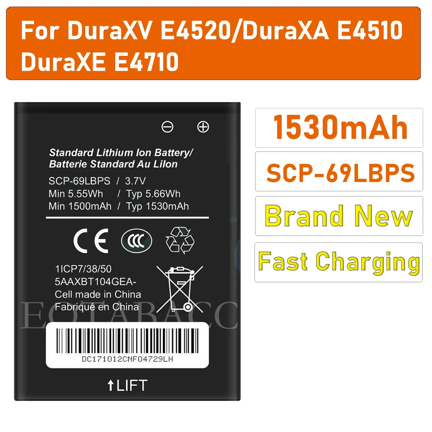 100% New Original Battery scp-69lbps For DuraXV E4520/DuraXA E4510/DuraXE E4710 Battery + Free Tools
100% New Original Battery scp-69lbps For DuraXV E4520/DuraXA E4510/DuraXE E4710 Battery + Free Tools