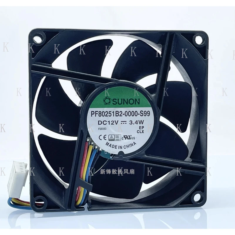 C FOR SUNON PF80251B2-0000 wbr/ -S99 12V 3.4W 8025 8CM 4PIN Cooling Fan
C FOR SUNON PF80251B2-0000 wbr/ -S99 12V 3.4W 8025 8CM 4PIN Cooling Fan