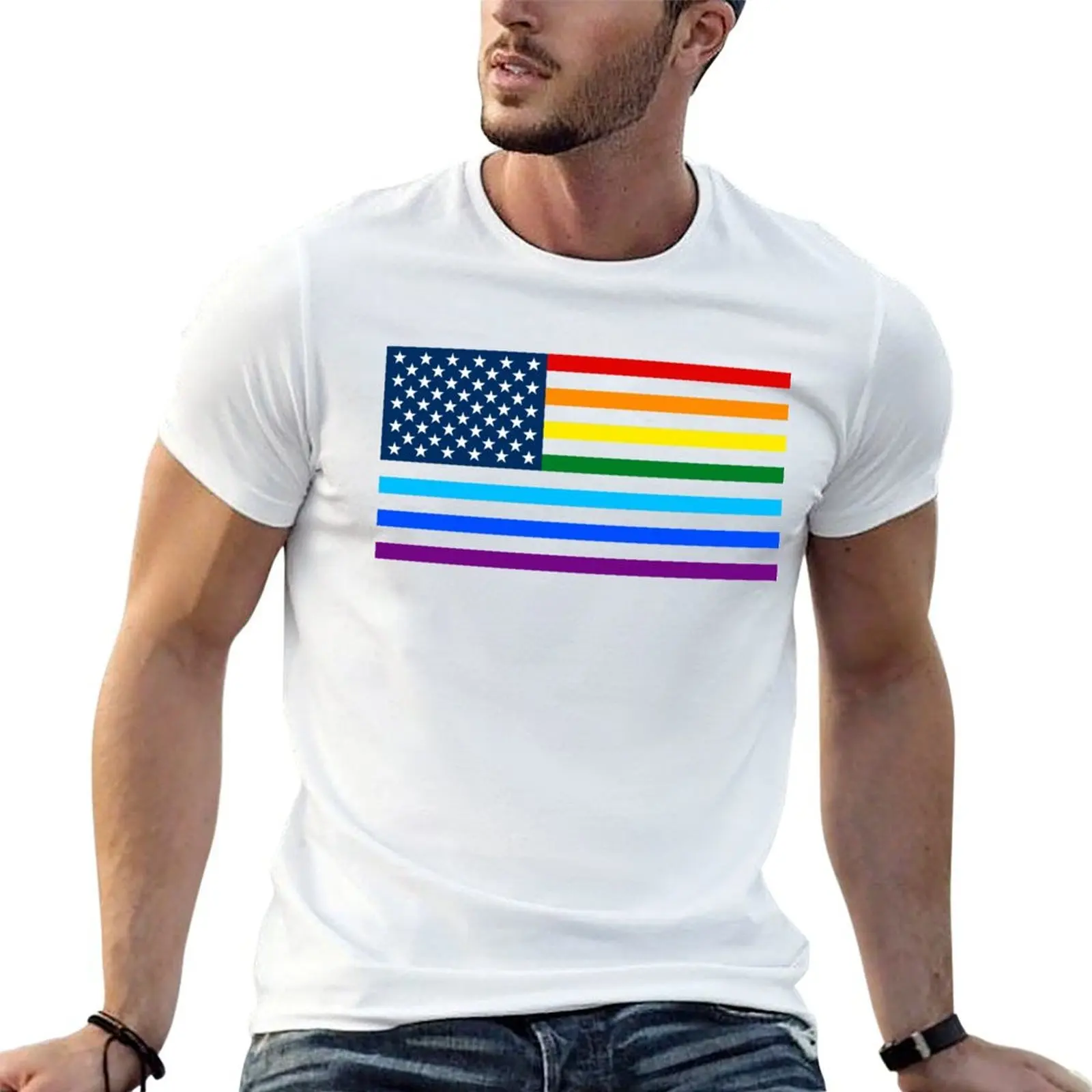Pride America T-Shirt t shirt man designer t shirt man casual T-Shirt 
Pride America T-Shirt t shirt man designer t shirt man casual T-Shirt