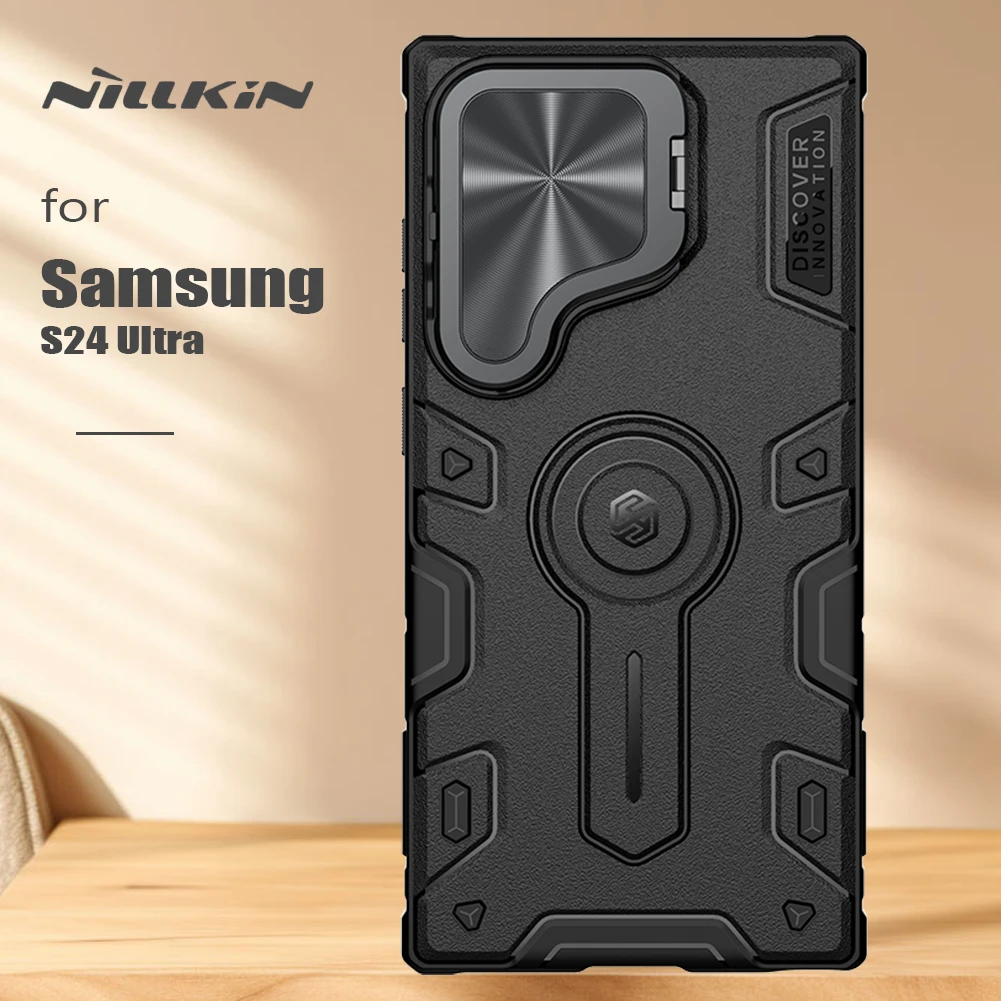 Чехол NILLKIN для Samsung Galaxy S24 Ultra 5G, армированный чехол, задняя крышка 360 дюйма, Защитные чехлы для камеры
Чехол NILLKIN для Samsung Galaxy S24 Ultra 5G, армированный чехол, задняя крышка 360 дюйма, Защитные чехлы для камеры