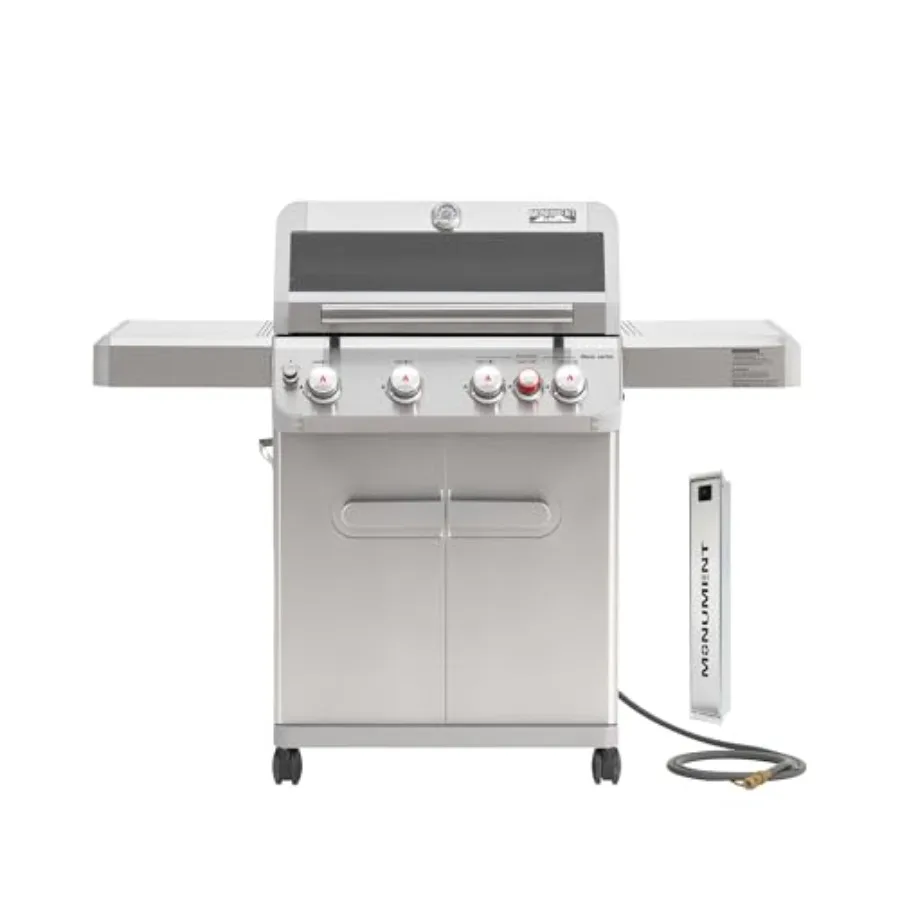 4+1 Burner Natural Gas Grill with Hose 50 000 BTU Stainless Steel Outdoor Patio Barbecue Grill with Smoker Box Fast Heating Kno
4+1 Burner Natural Gas Grill with Hose 50 000 BTU Stainless Steel Outdoor Patio Barbecue Grill with Smoker Box Fast Heating Kno