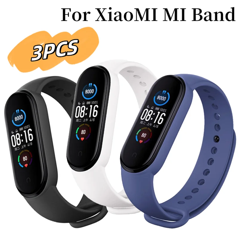 3Pcs Watchband For Mi Band 7 6 5 4 3 Bracelet Xiaomi Mi Band Strap Silicone Sport Replacement Wristband Smartwatch Accessories
3Pcs Watchband For Mi Band 7 6 5 4 3 Bracelet Xiaomi Mi Band Strap Silicone Sport Replacement Wristband Smartwatch Accessories