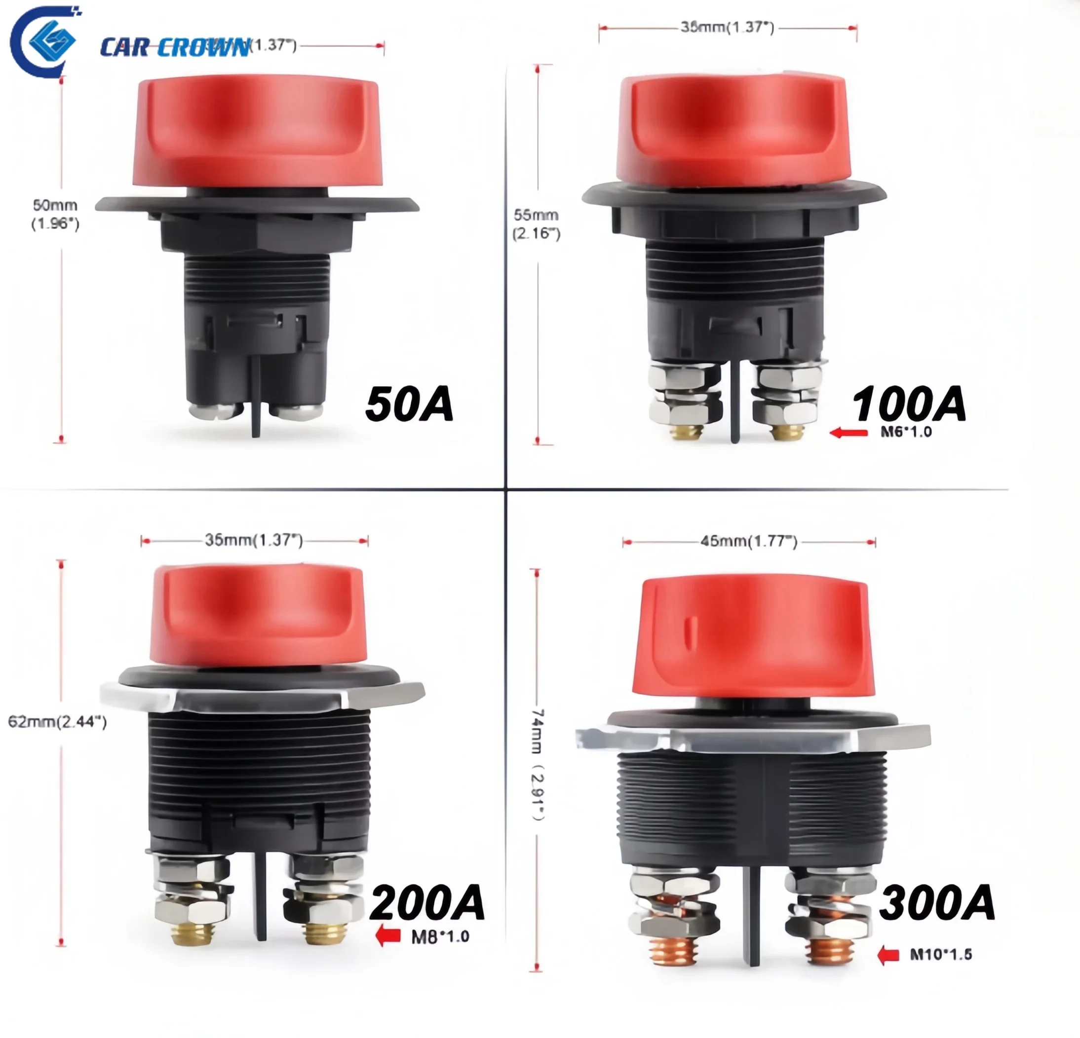 CR Car Rally Battery Switch Disconnecter Power Isolator Cut Off Switch Kit For Truck Car Motorcycle Boat 12V 50A 100A 200A 300A
CR Car Rally Battery Switch Disconnecter Power Isolator Cut Off Switch Kit For Truck Car Motorcycle Boat 12V 50A 100A 200A 300A